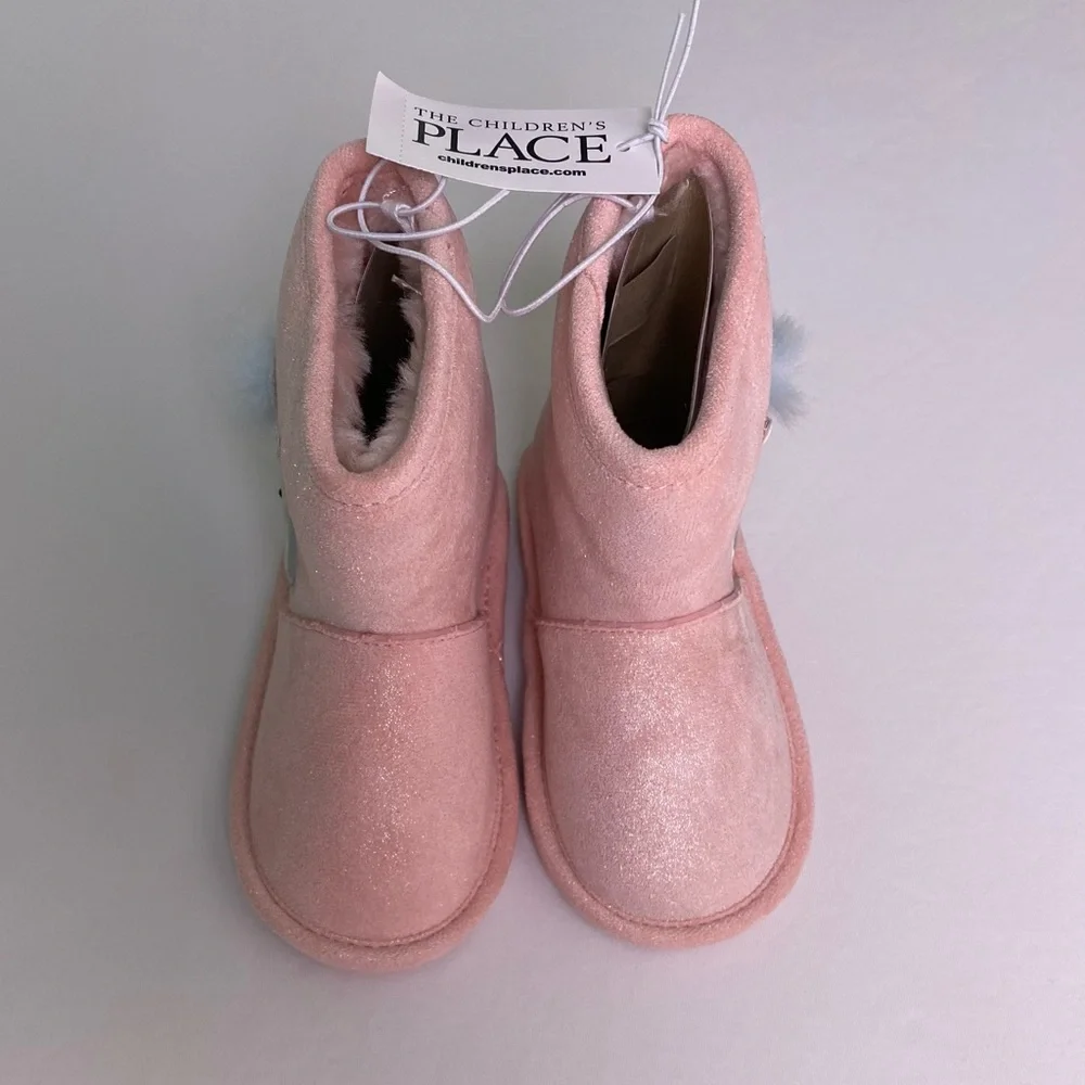 Boots from The Children’s Place. Size 6 and color pink with a unicorn. - Picture 2 of 6